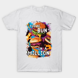 Funny BURGER Bun in a Million Pun for Food Lovers T-Shirt